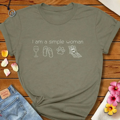 Simple Woman Tee Heather Olive by Salty By Choice® We love the beach ocean and anything around water.