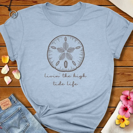 High Tide Tee Heather Prism Blue by Salty By Choice® We love the beach ocean and anything around water.