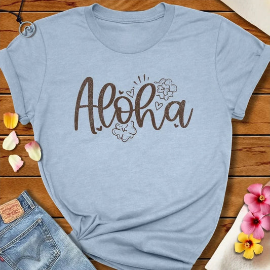 Aloha Tee Heather Prism Blue by Salty By Choice® We love the beach ocean and anything around water.