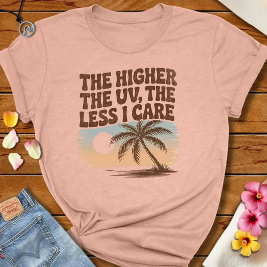 Care Less Tee Heather Prism Peach by Salty By Choice® We love the beach ocean and anything around water.