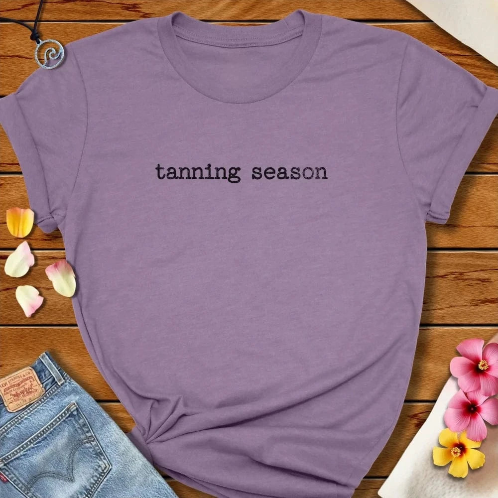 Tanning Season Tee Heather Purple by Salty By Choice® We love the beach ocean and anything around water.