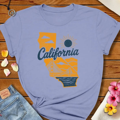 California State Tee Lavender Blue by Salty By Choice® We love the beach ocean and anything around water.