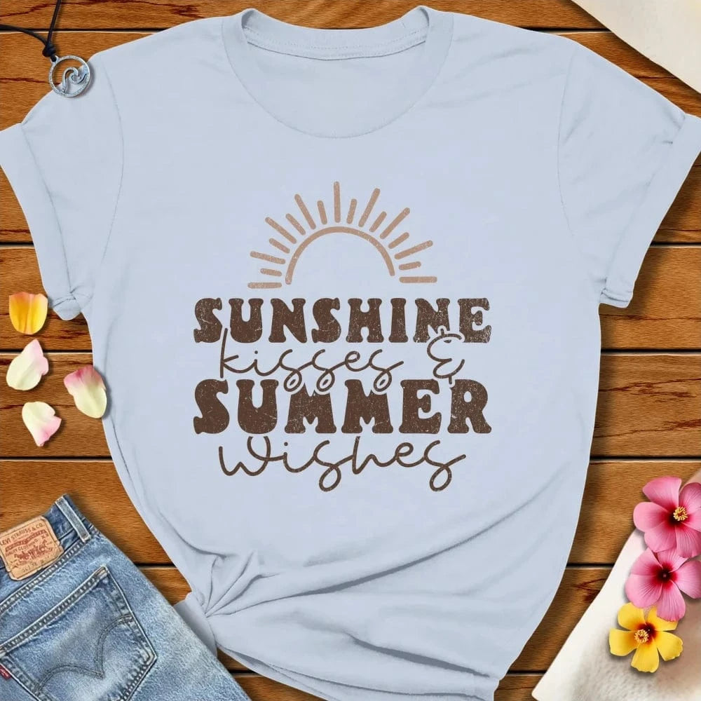 Sunshine Summer Tee Light Blue by Salty By Choice® We love the beach ocean and anything around water.