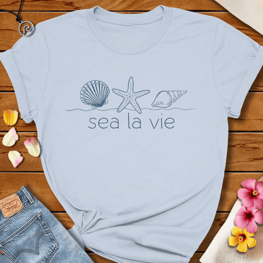Sea La Vie Tee Light Blue by Salty By Choice® We love the beach ocean and anything around water.