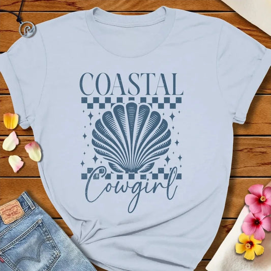 Coastal Cowgirl Tee Light Blue by Salty By Choice® We love the beach ocean and anything around water.