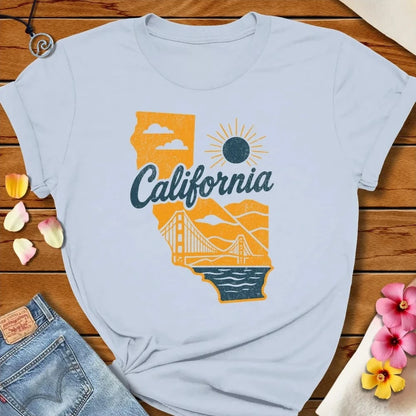 California State Tee Light Blue by Salty By Choice® We love the beach ocean and anything around water.