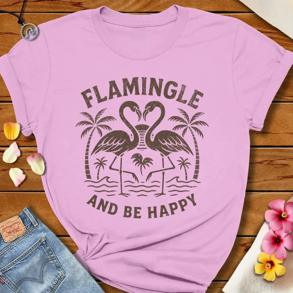 Flamingle Tee Lilac by Salty By Choice® We love the beach ocean and anything around water.