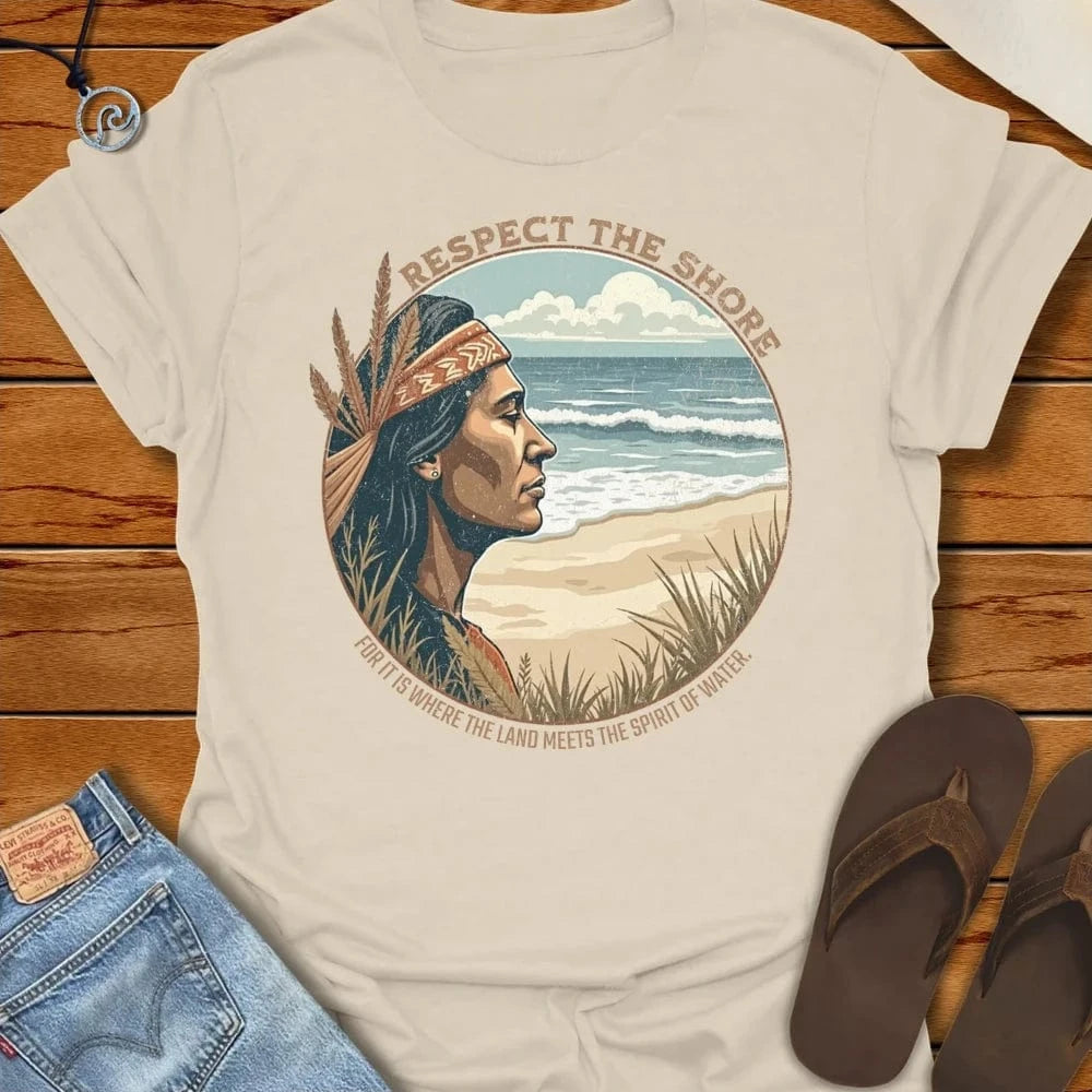 Respect Tee Natural by Salty By Choice® We love the beach ocean and anything around water.