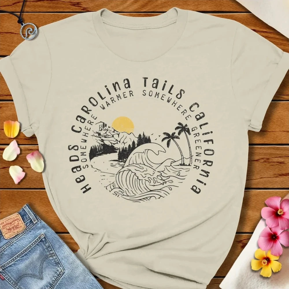 Tails California Tee Natural by Salty By Choice® We love the beach ocean and anything around water.