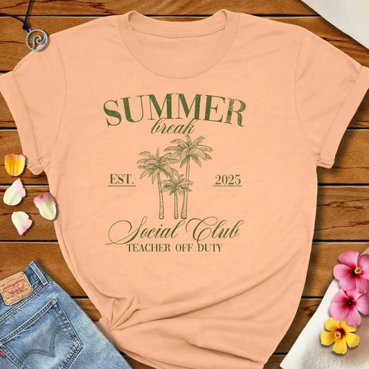 Summer Break Tee Peach by Salty By Choice® We love the beach ocean and anything around water.