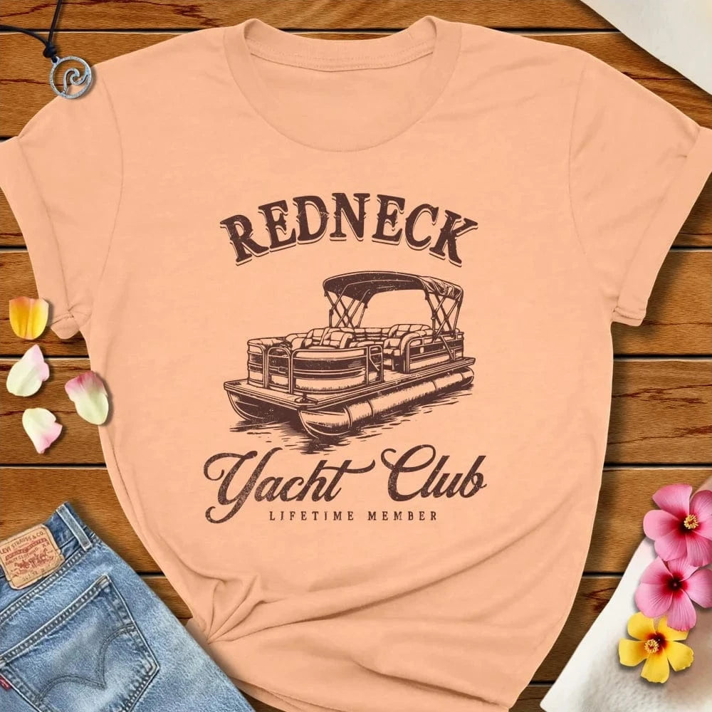 Redneck Yacht Club Tee Peach by Salty By Choice® We love the beach ocean and anything around water.