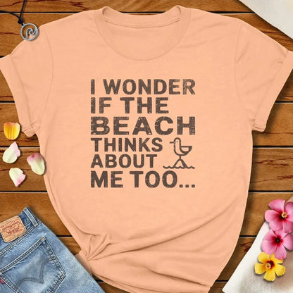 Wonder If Tee Peach by Salty By Choice® We love the beach ocean and anything around water.