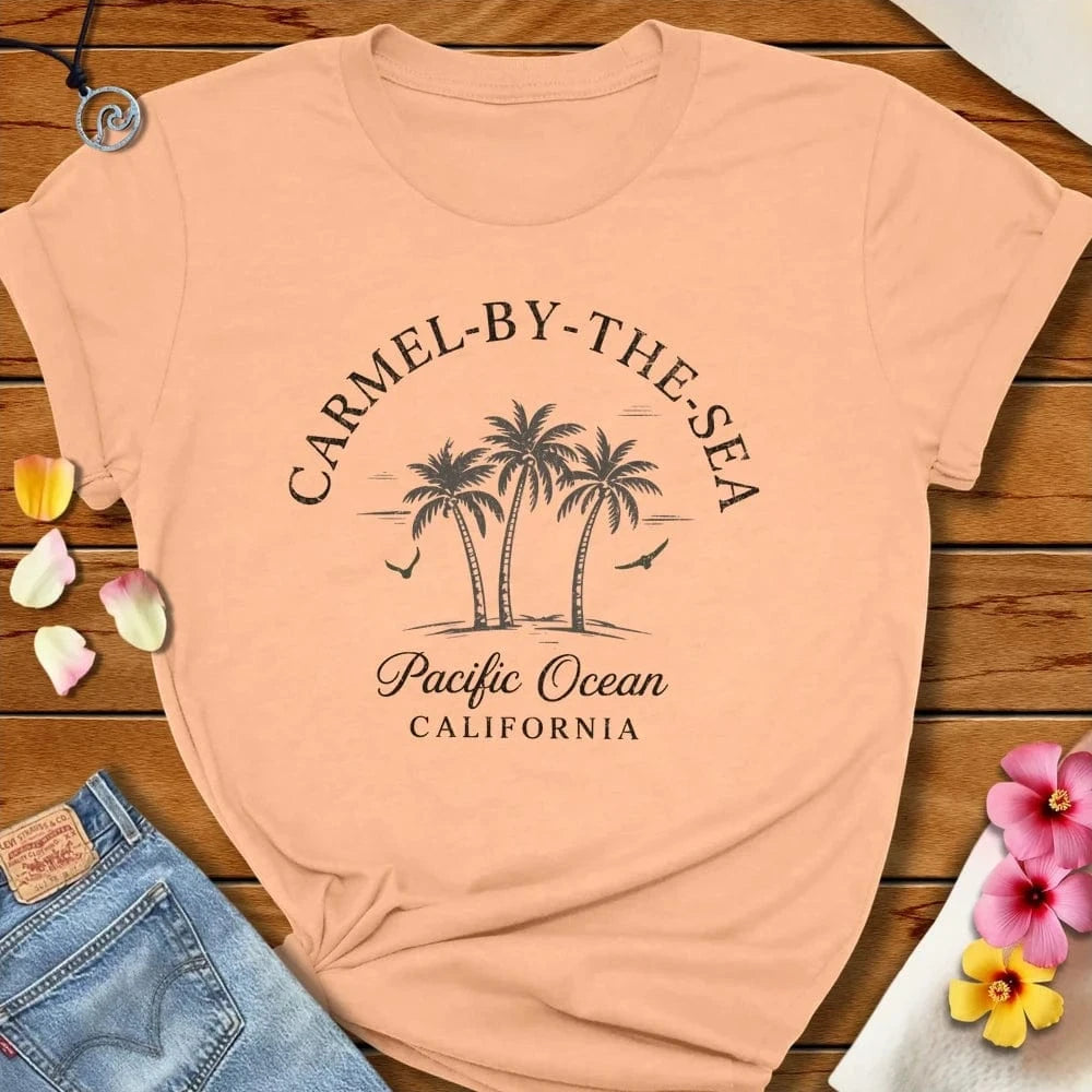 Carmel Tee Peach by Salty By Choice® We love the beach ocean and anything around water.