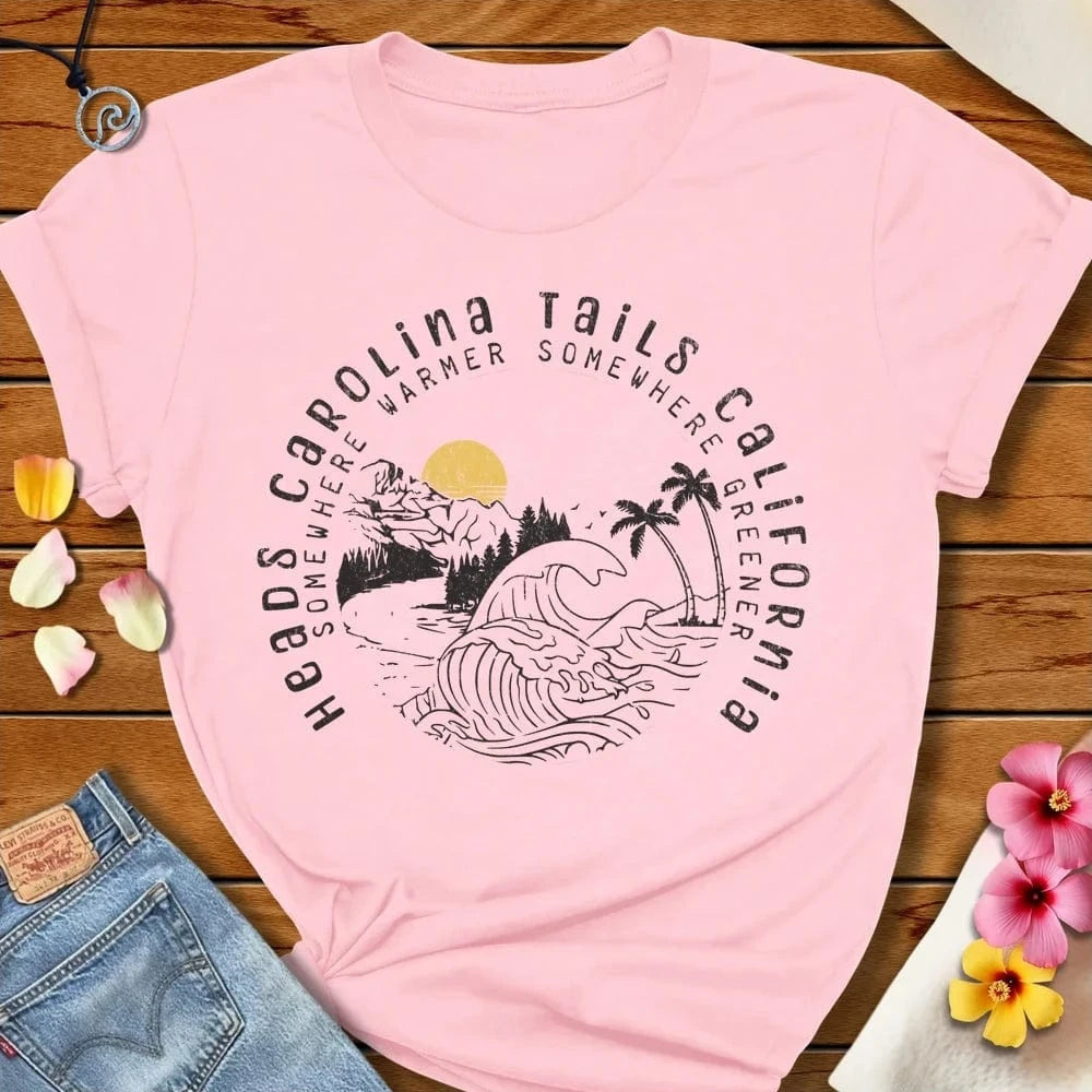 Tails California Tee Soft Pink by Salty By Choice® We love the beach ocean and anything around water.