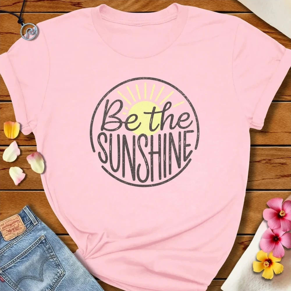 Be Sunshine Tee Soft Pink by Salty By Choice® We love the beach ocean and anything around water.