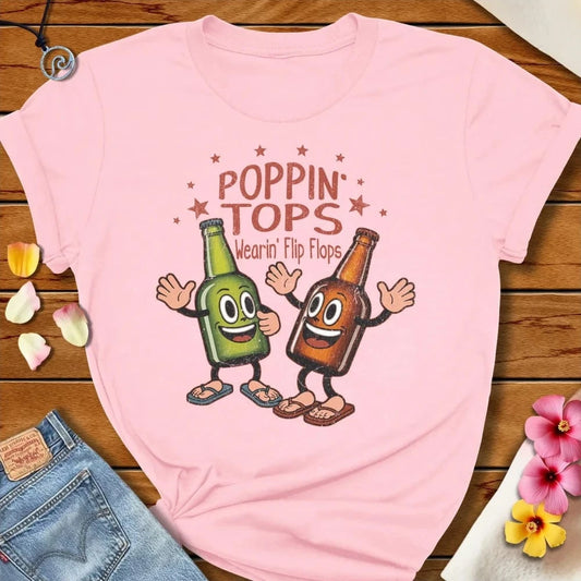Poppin Tops Tee Soft Pink by Salty By Choice® We love the beach ocean and anything around water.