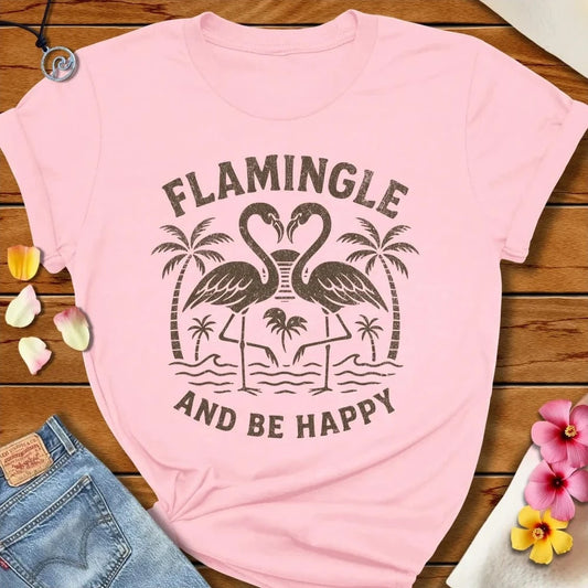Flamingle Tee Soft Pink by Salty By Choice® We love the beach ocean and anything around water.