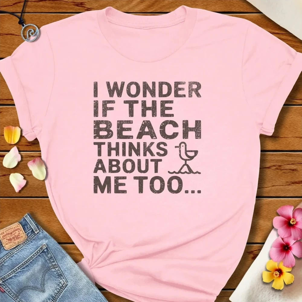 Wonder If Tee Soft Pink by Salty By Choice® We love the beach ocean and anything around water.
