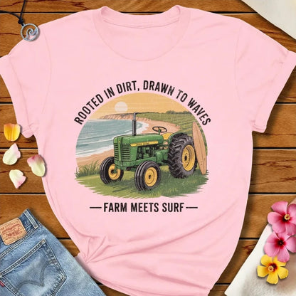 Rooted In Dirt Tee Soft Pink by Salty By Choice® We love the beach ocean and anything around water.