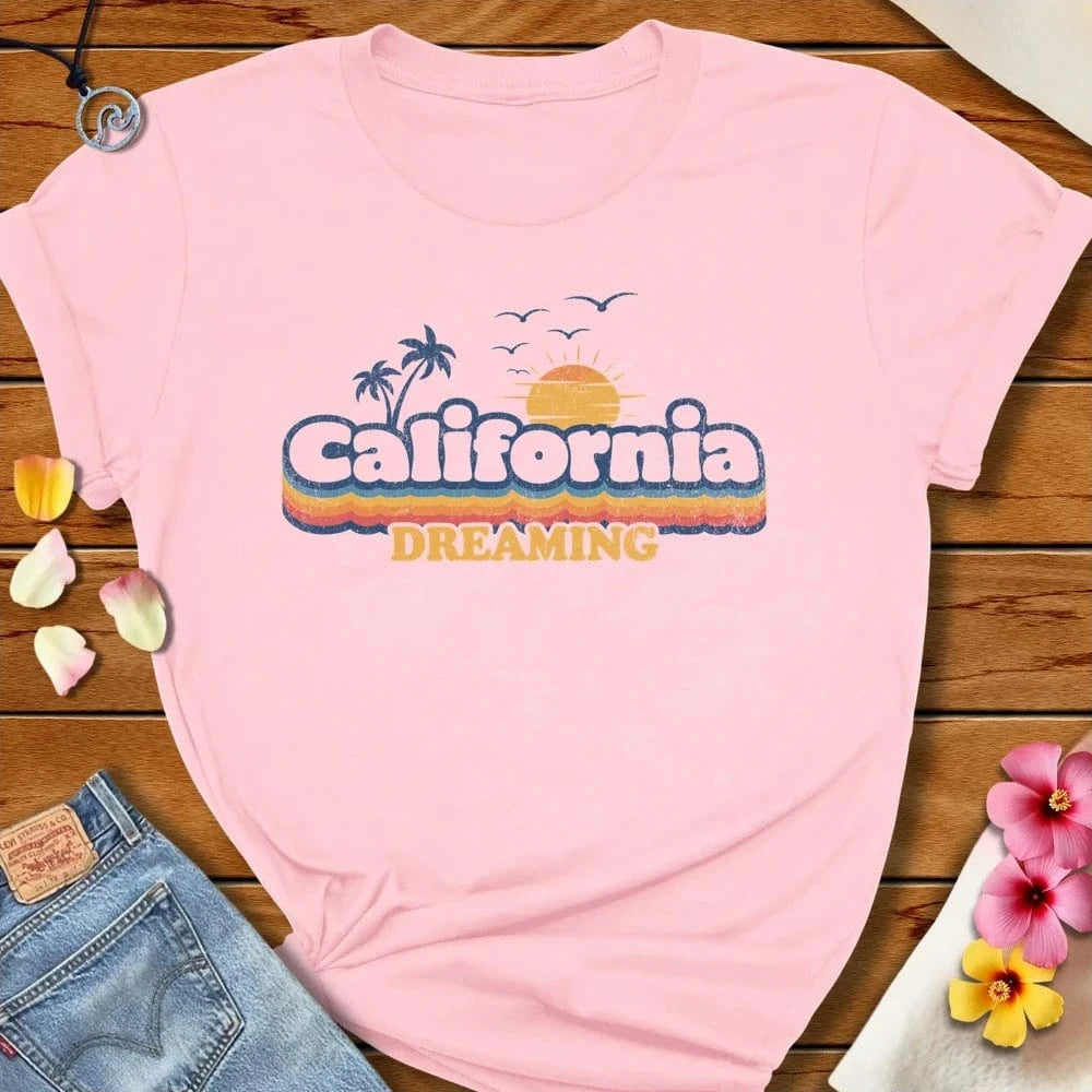 California Dreaming Tee Soft Pink by Salty By Choice® We love the beach ocean and anything around water.