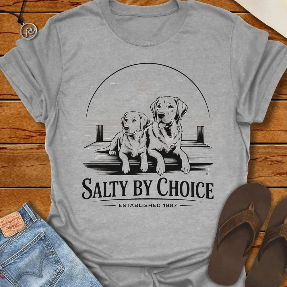 Salty Dogs Tee Sport Grey by Salty By Choice® We love the beach ocean and anything around water.