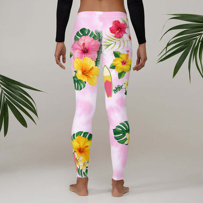 Flowers Gone Crazy Tie Dye Leggings