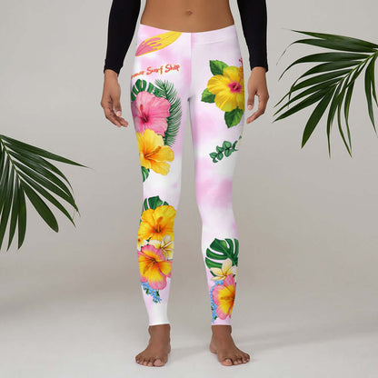 Flowers Gone Crazy Tie Dye Leggings