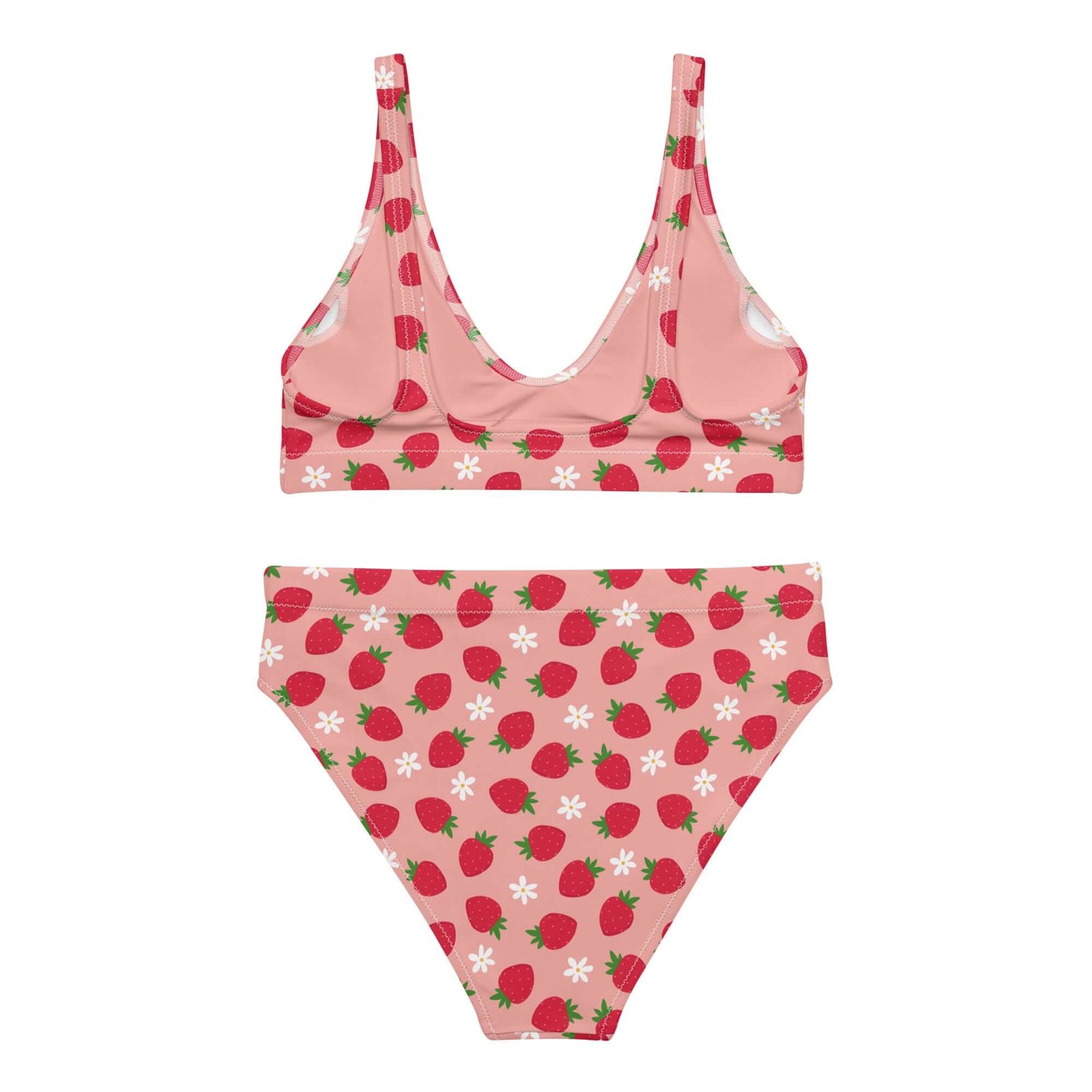 Strawberries and Daisies High-waisted Bikini