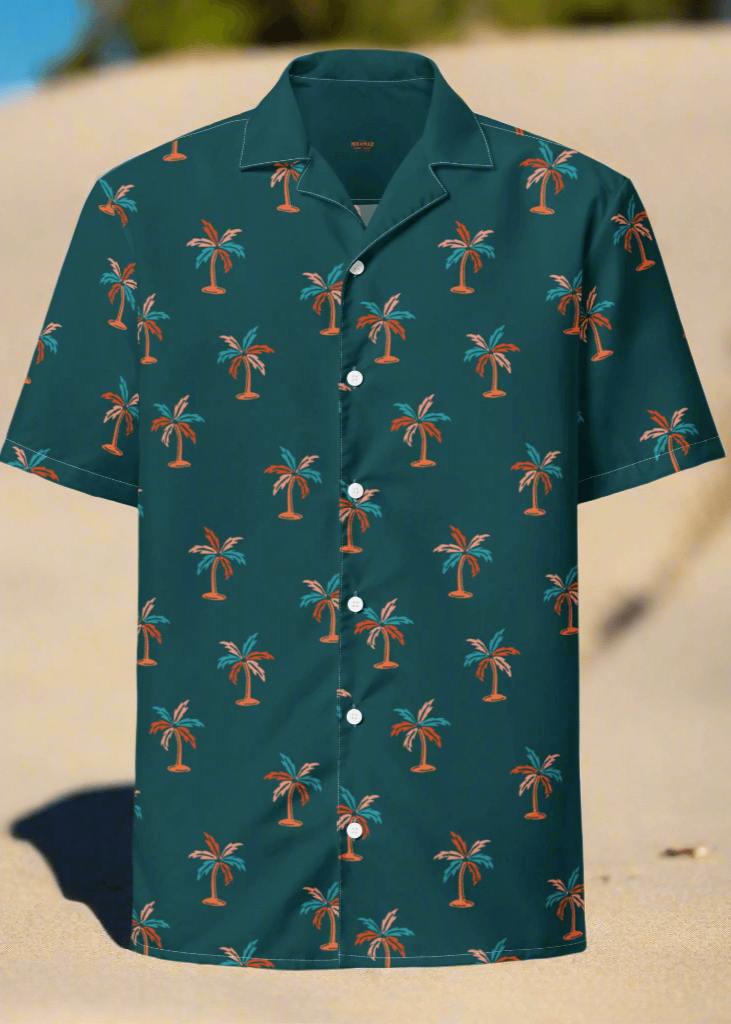 Palm Trees Vintage Bowler Shirt