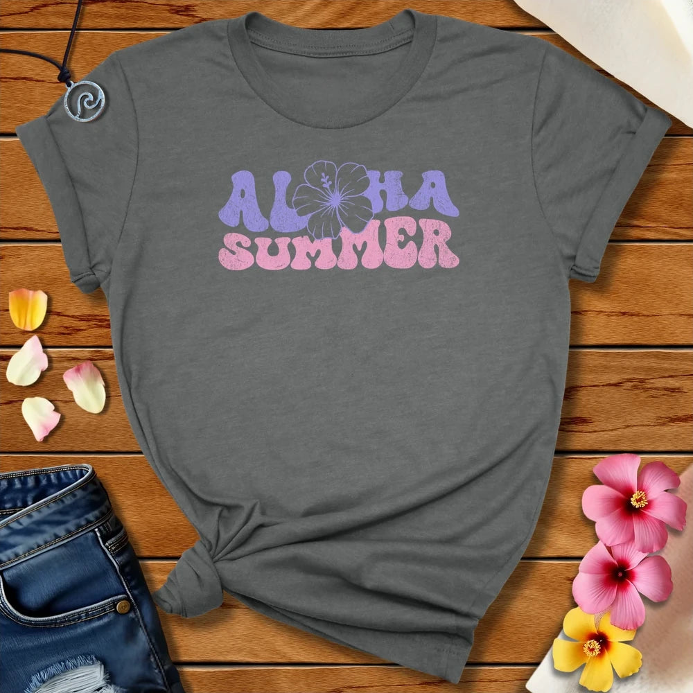 Aloha Summer Tee Deep Heather by Salty By Choice™ We love ocean apparel