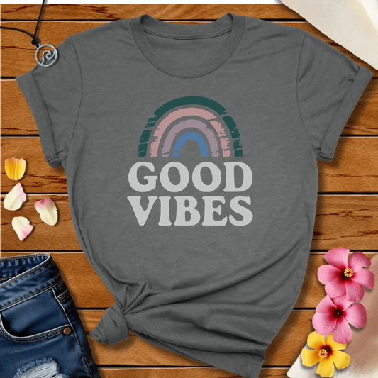 Good Vibes Tee Deep Heather by Salty By Choice® We love the beach ocean and anything around water.