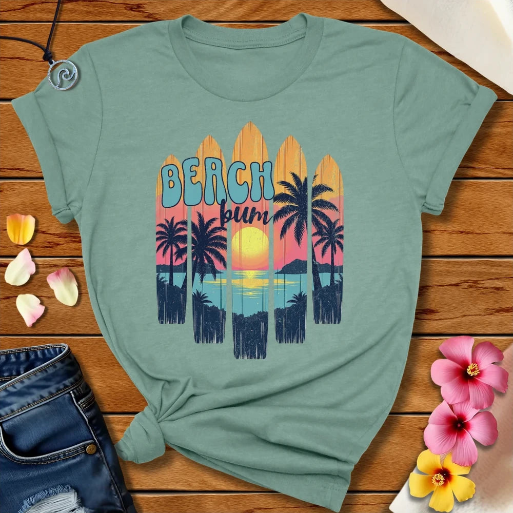 Boards Beach Bum Tee Heather Prism Dusty Blue by Salty By Choice™ We love ocean apparel