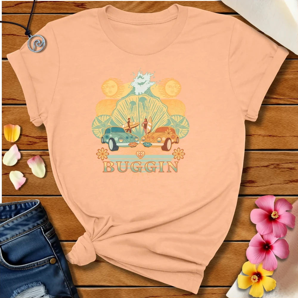 Buggin Tee Heather Peach by Salty By Choice™ We love ocean apparel