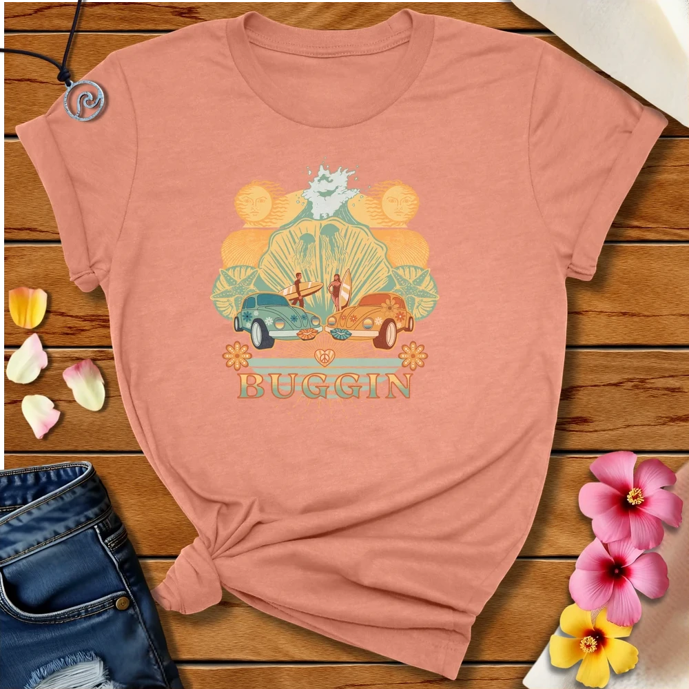 Buggin Tee Heather Prism Sunset by Salty By Choice™ We love ocean apparel
