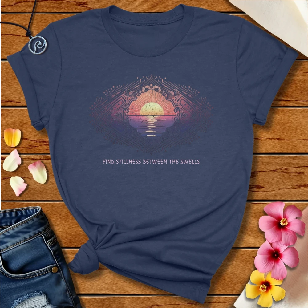 Find Stillness Tee Heather Navy by Salty By Choice™ We love ocean apparel
