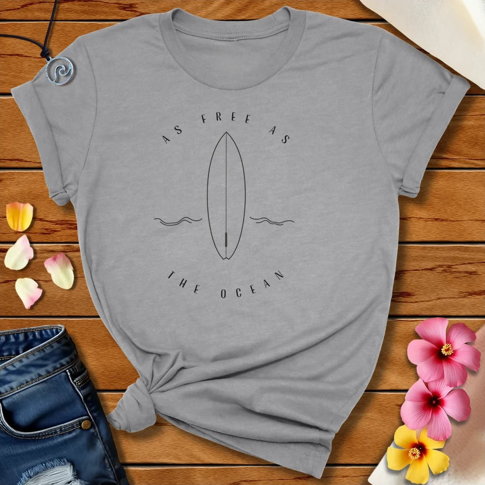 Free As The Ocean Tee Athletic Heather by Salty By Choice™ We love ocean apparel