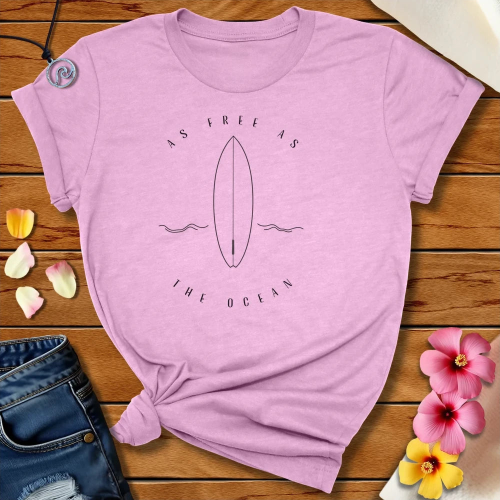 Free As The Ocean Tee Heather Prism Lilac by Salty By Choice™ We love ocean apparel