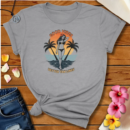 Good Vibes Tee Athletic Heather by Salty By Choice™ We love ocean apparel