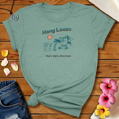 Hang Loose Tee Heather Prism Dusty Blue by Salty By Choice™ We love ocean apparel