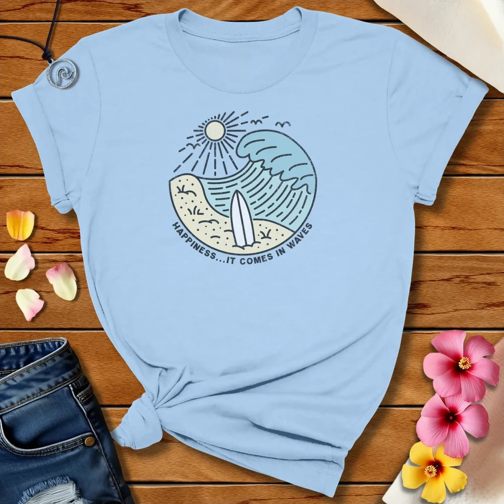 Happiness Wave Tee Baby Blue by Salty By Choice™ We love ocean apparel