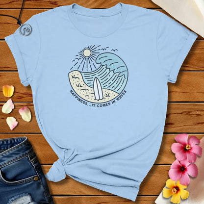 Happiness Wave Tee Baby Blue by Salty By Choice™ We love ocean apparel