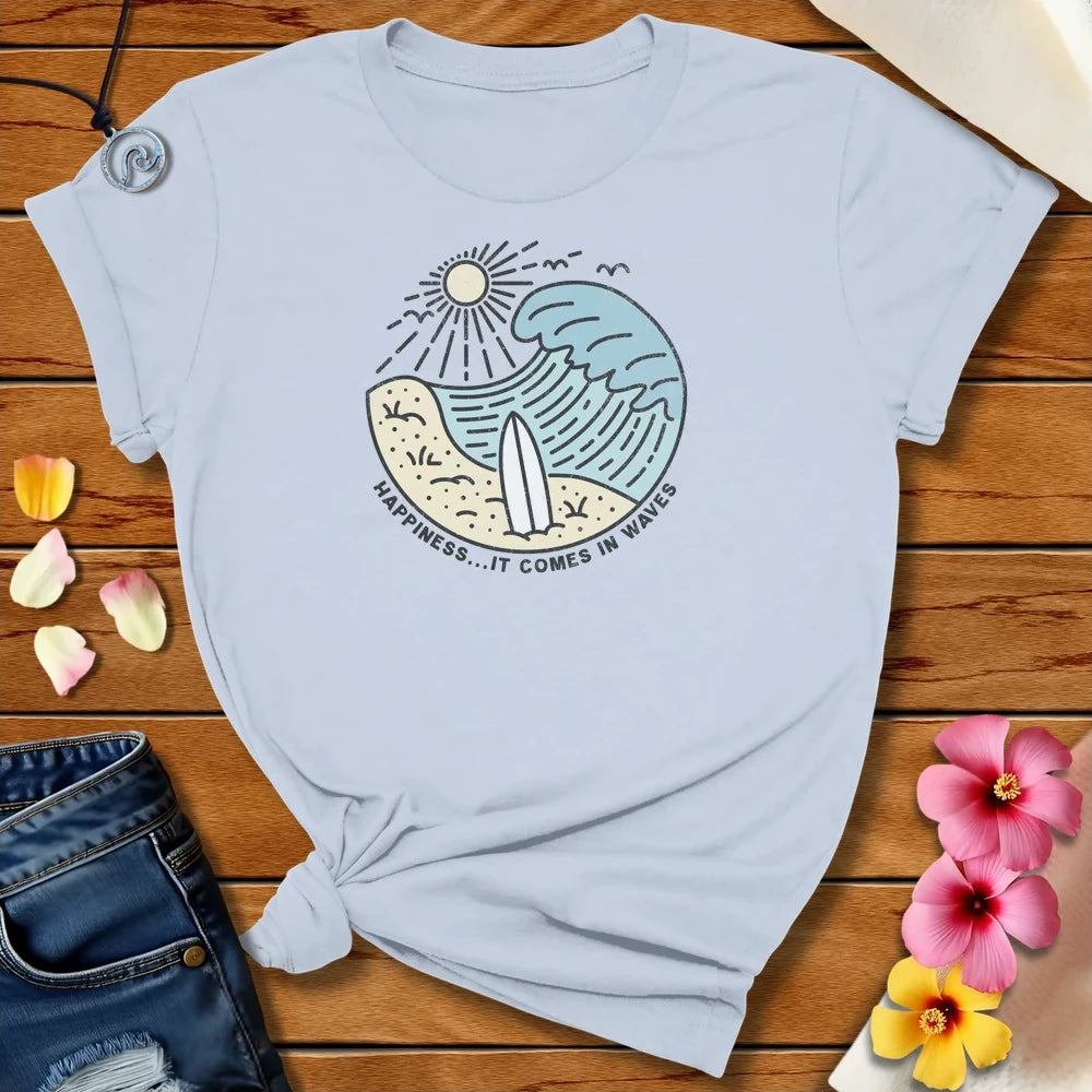 Happiness Wave Tee Light Blue by Salty By Choice™ We love ocean apparel