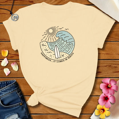Happiness Wave Tee Soft Cream by Salty By Choice™ We love ocean apparel