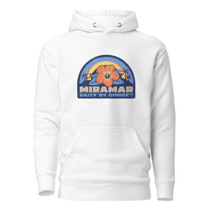 Hibiscus Unisex Hoodie White by Salty By Choice™