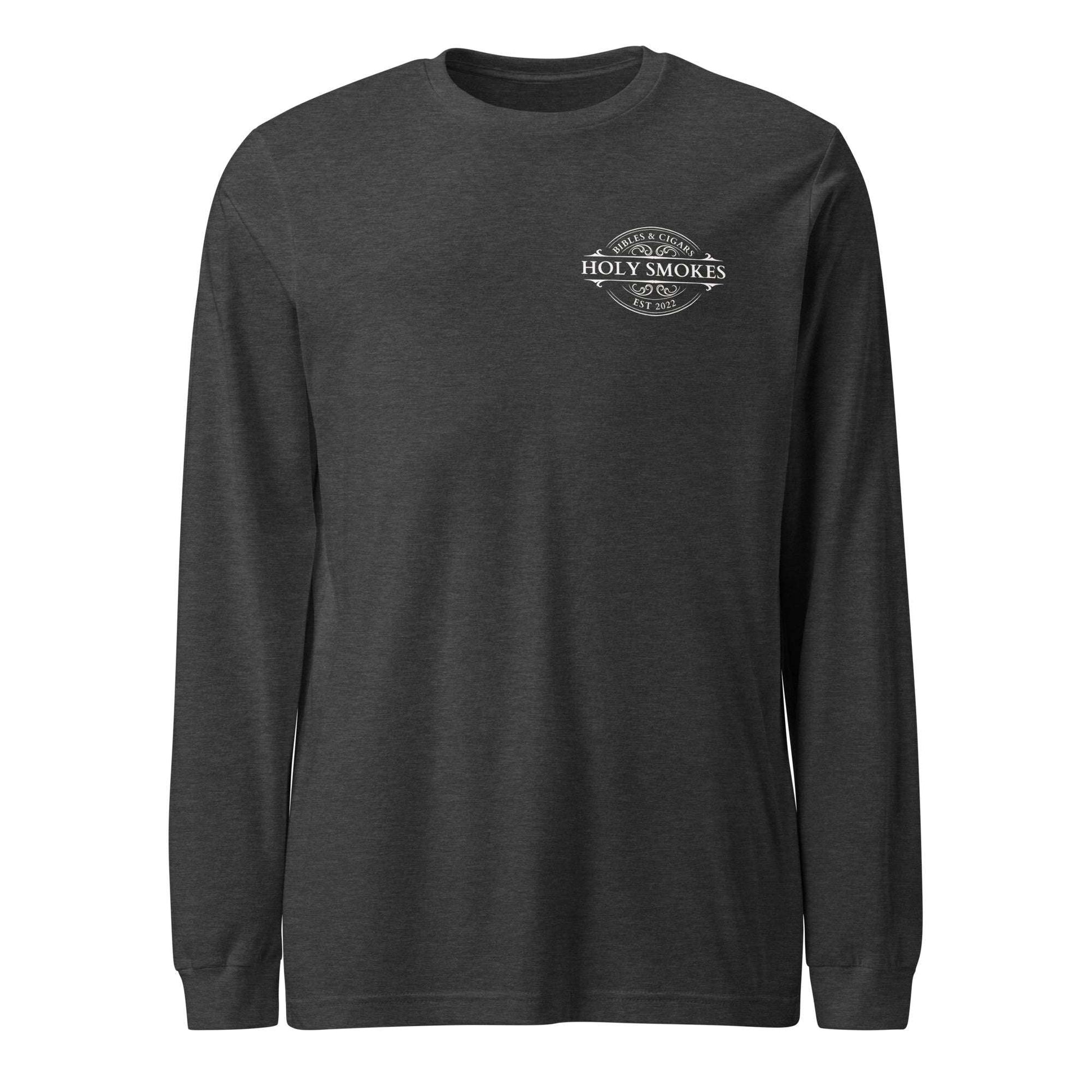 Holy Smokes Long Sleeve Tee Dark Grey Heather by Salty By Choice™ We love ocean apparel