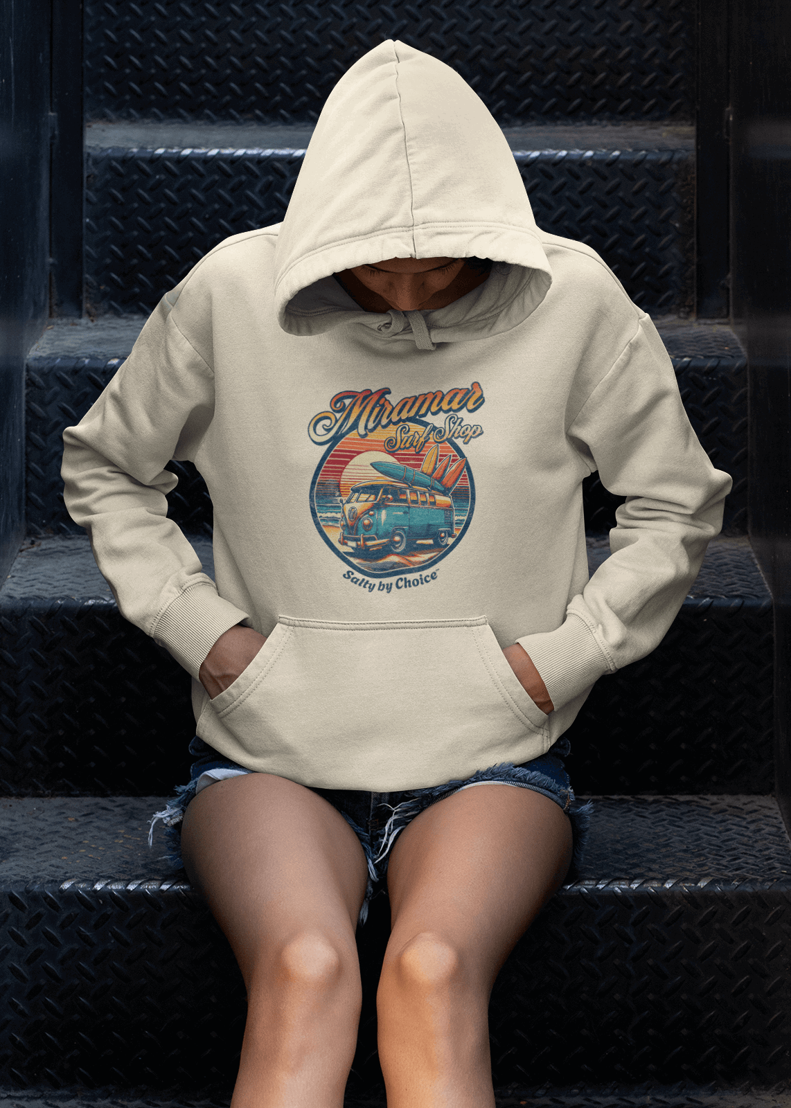 California Surfing Van Salty By Choice™ Miramar Surf Shop Unisex Hoodie