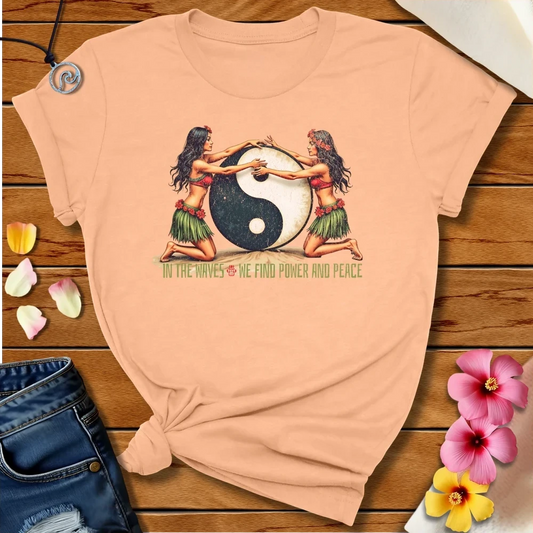 In The Waves Tee Heather Peach by Salty By Choice® We love the beach ocean and anything around water.