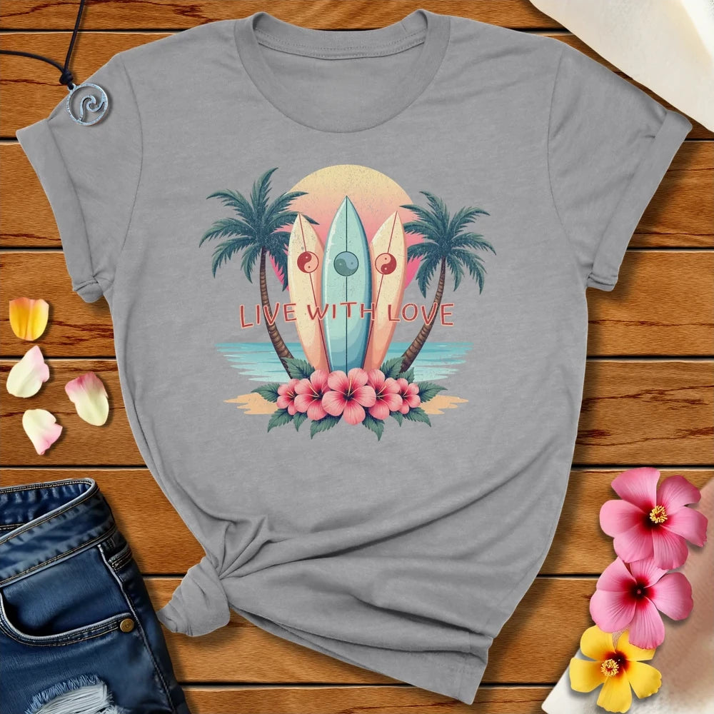 Live With Love Tee Athletic Heather by Salty By Choice™ We love ocean apparel
