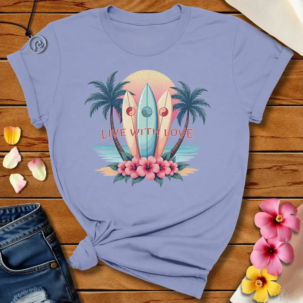 Live With Love Tee Lavender Blue by Salty By Choice™ We love ocean apparel