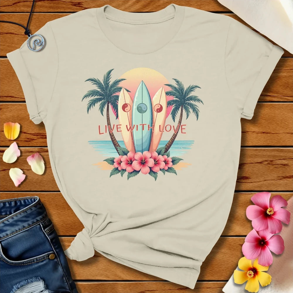 Live With Love Tee Natural by Salty By Choice™ We love ocean apparel